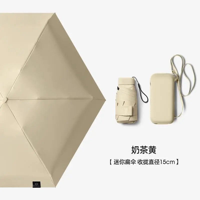 Women's Foldable Sun Umbrella Blue 18cm - Image 23