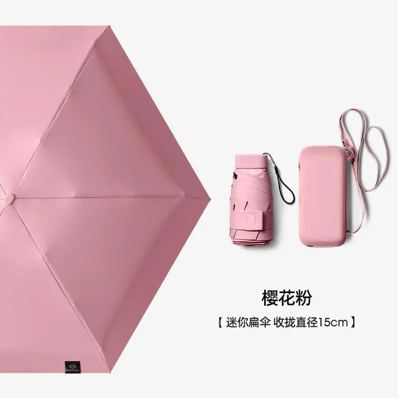 Women's Foldable Sun Umbrella Blue 18cm - Image 24