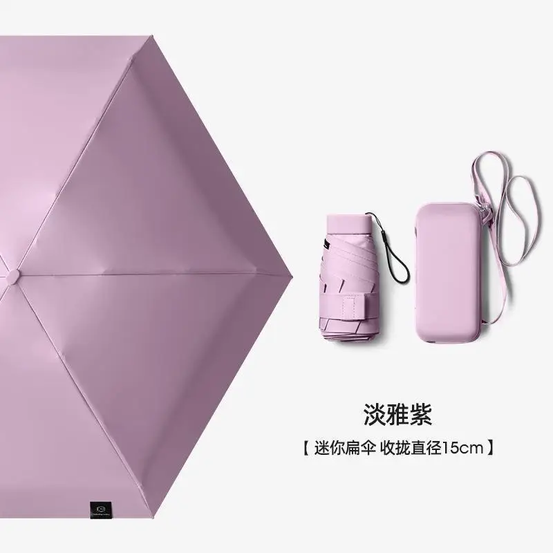 Women's Foldable Sun Umbrella Blue 18cm - Image 28
