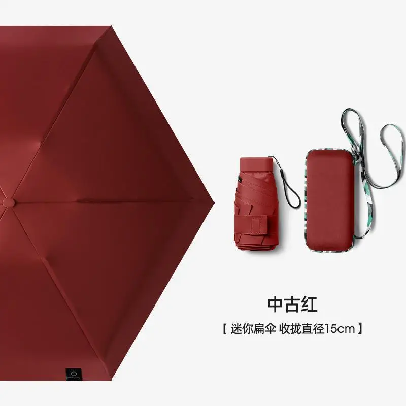 Women's Foldable Sun Umbrella Blue 18cm - Image 29