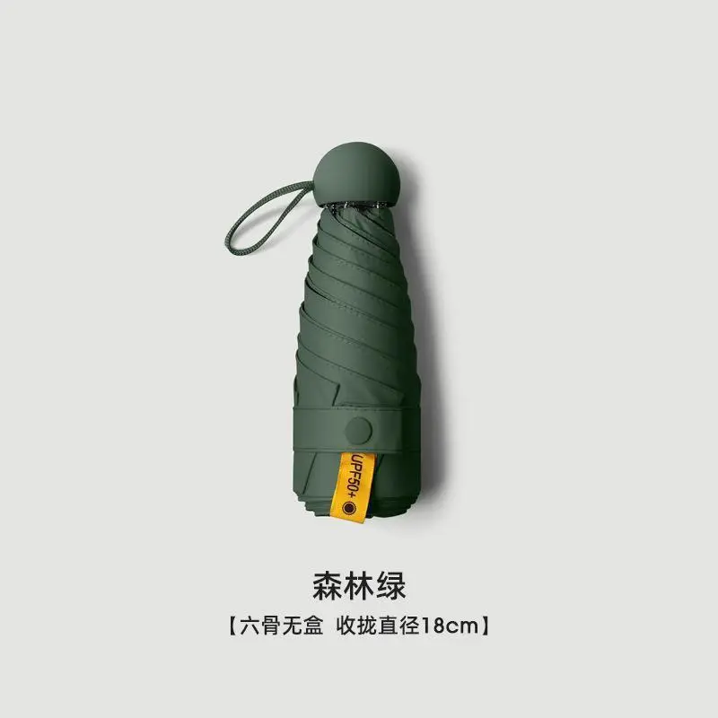 Women's Foldable Sun Umbrella Blue 18cm - Image 6