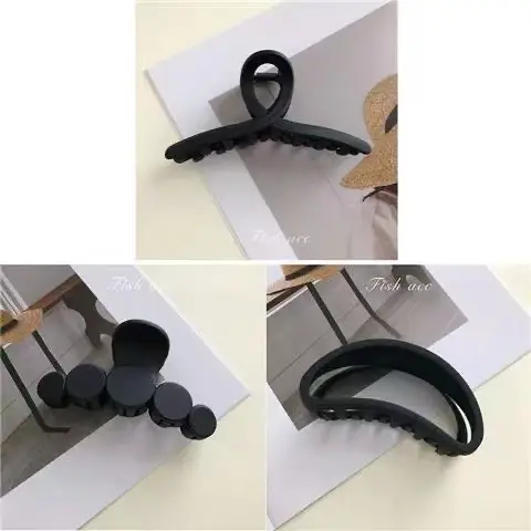Matte Black Hairpin Clip for Girls with Retro Design - Image 7