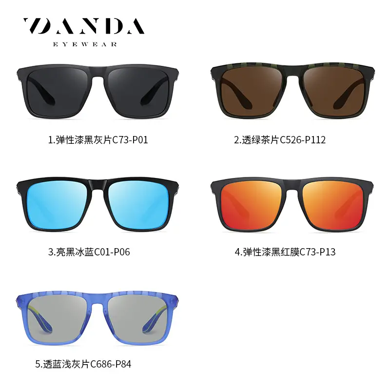 Men Polarized Sunglasses Black C73-P01 - Image 7