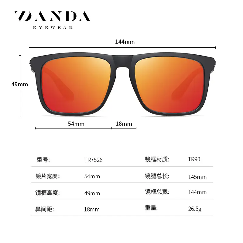 Men Polarized Sunglasses Black C73-P01 - Image 8