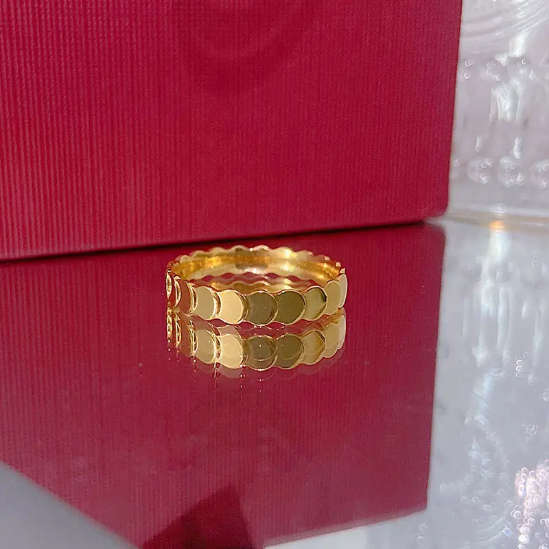Minimalist Titanium Fish Scale Ring for Women - Image 3