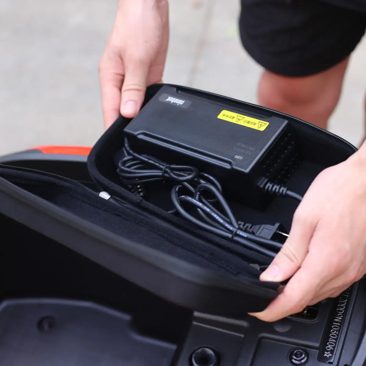 Electric Car Charger Storage Bag Black Hard Shell - Image 5