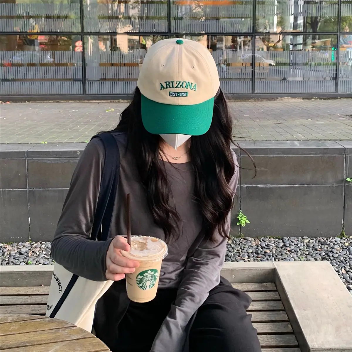 Women Retro Baseball Cap Sun Protection Green White - Image 9
