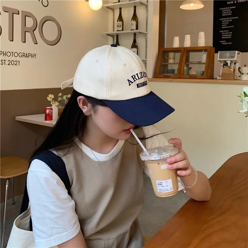 Women Retro Baseball Cap Sun Protection Green White — feature 14