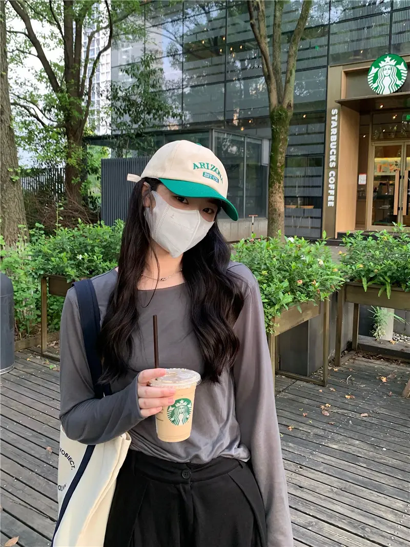 Women Retro Baseball Cap Sun Protection Green White — feature 35