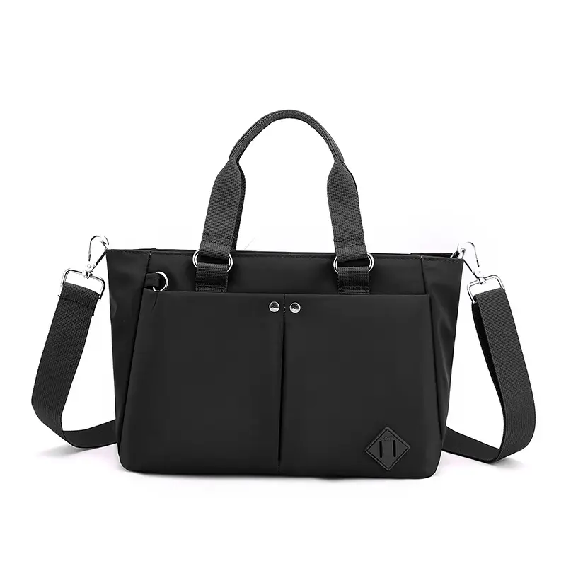 Women's Maroon Nylon Crossbody Tote Bag 2022 - Image 6