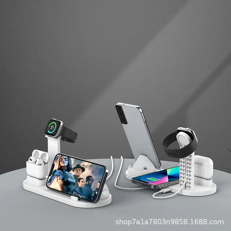 Cross-Border 3-in-1 Wireless Charging Stand for Phone, Watch, Earphone - Image 2