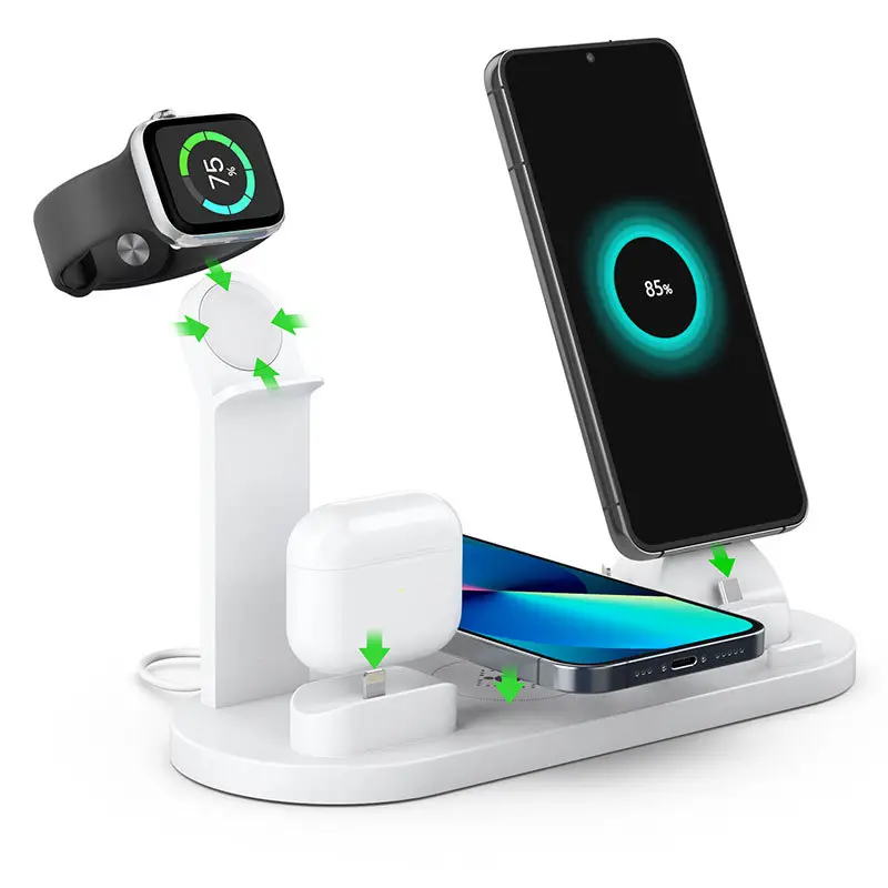 Cross-Border 3-in-1 Wireless Charging Stand for Phone, Watch, Earphone - Image 4
