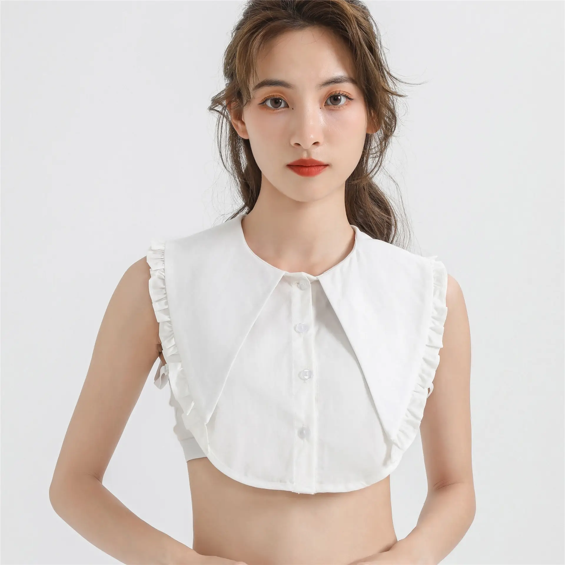 French Design Fake Collar with Sweater for Women - Image 4