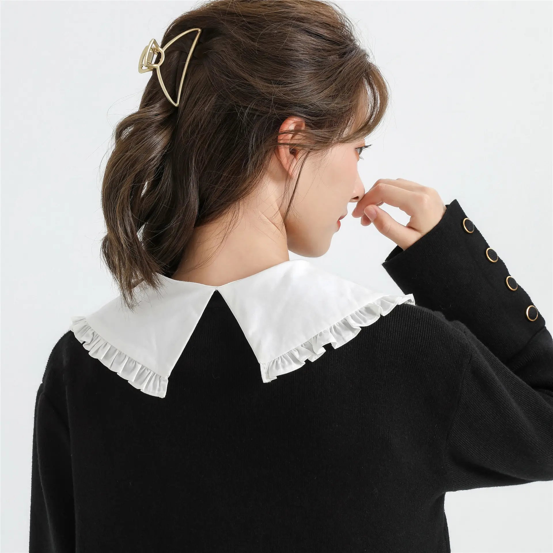 French Design Fake Collar with Sweater for Women - Image 6