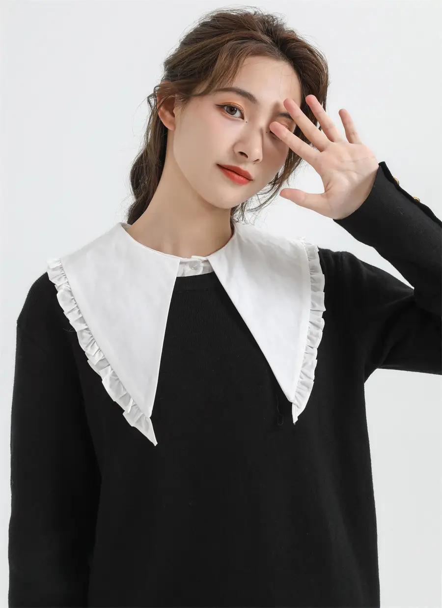 French Design Fake Collar with Sweater for Women — feature 3