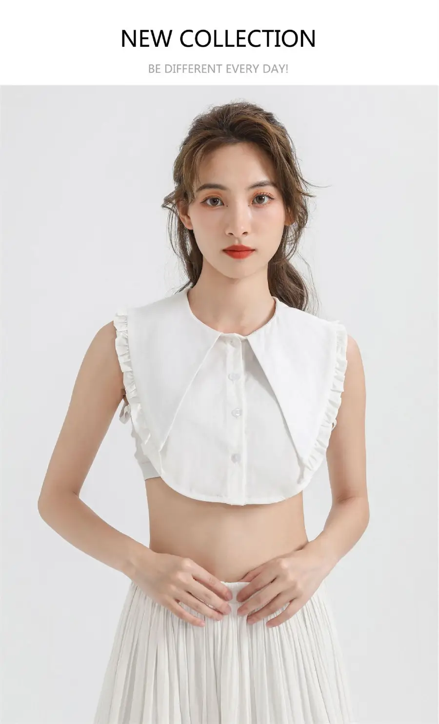 French Design Fake Collar with Sweater for Women — feature 4