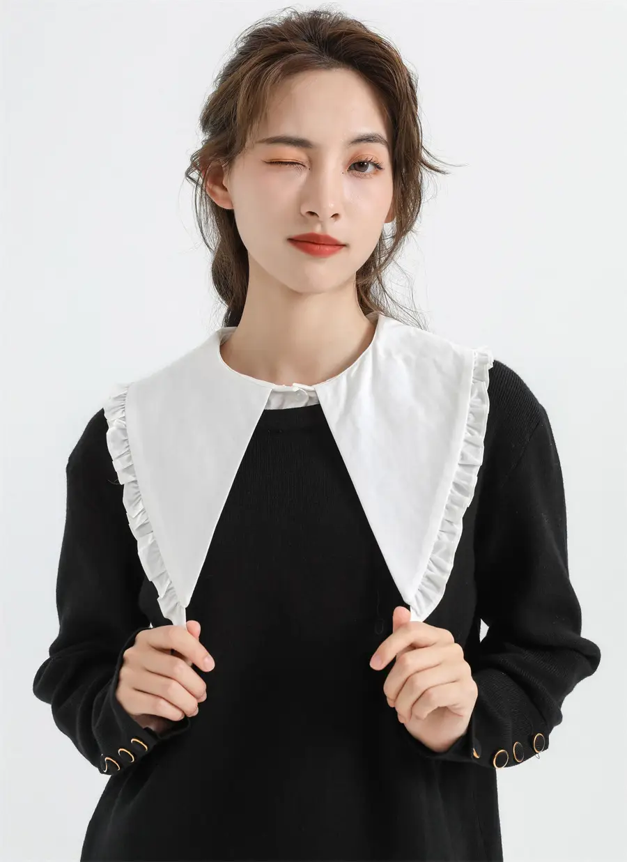 French Design Fake Collar with Sweater for Women — feature 9