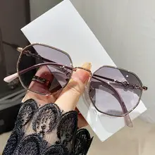 Women's Color Changing Sunglasses Black Frame Cold Tea Anti-Blue — feature 14