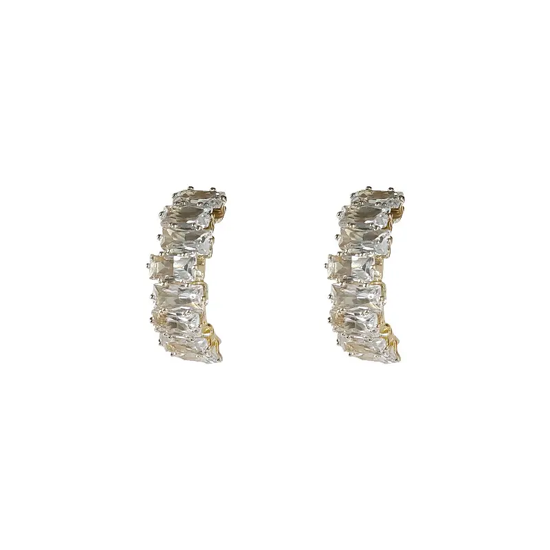 925 Silver Zircon Earrings High Sensitivity Sparkle - Image 6