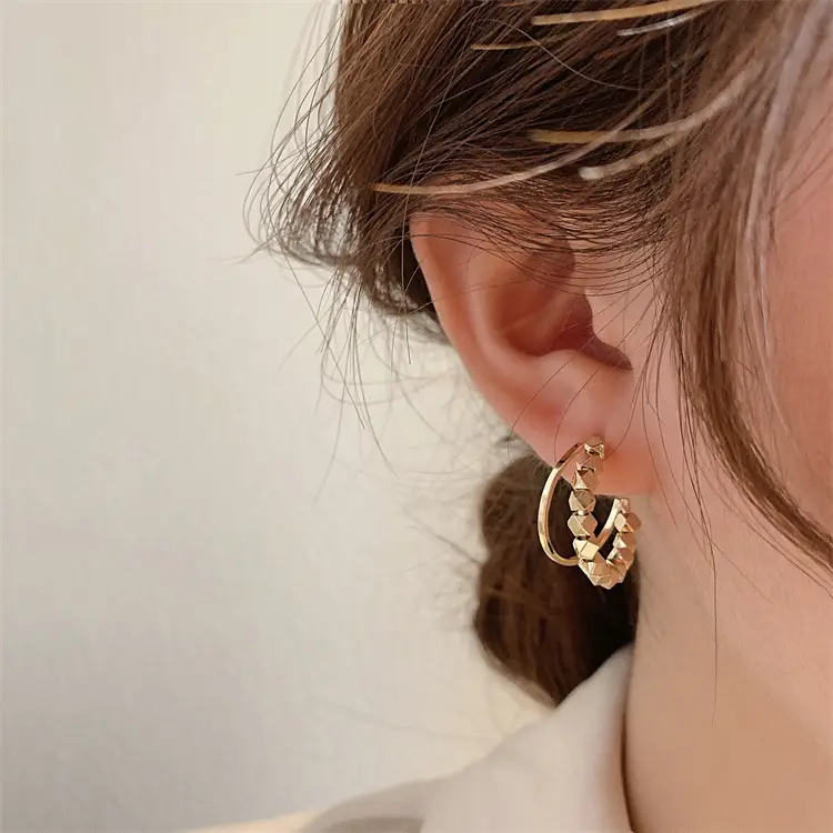 Korea Metal Broken Silver Earrings 2022 — feature 12