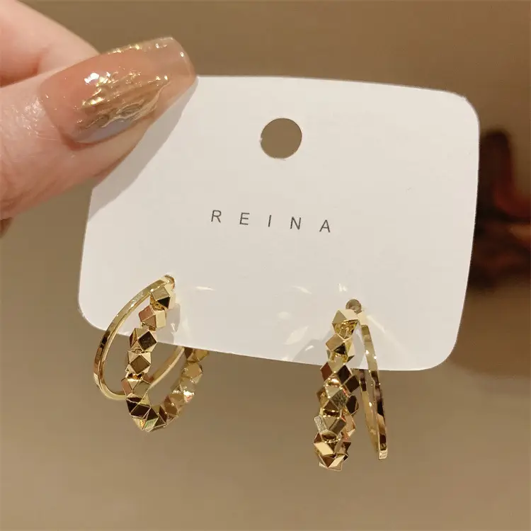Korea Metal Broken Silver Earrings 2022 — feature 17