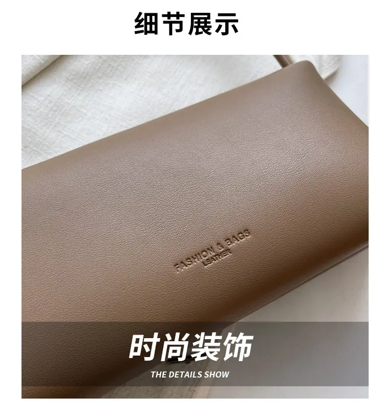 Women Crossbody Bag Beige Leather 2026 New Autumn — feature 12