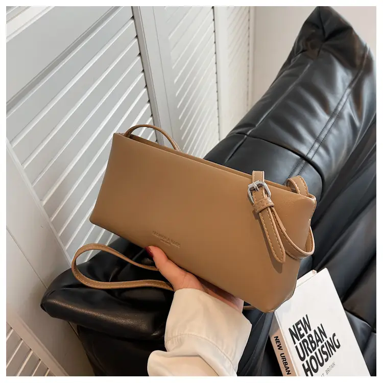 Women Crossbody Bag Beige Leather 2026 New Autumn — feature 34