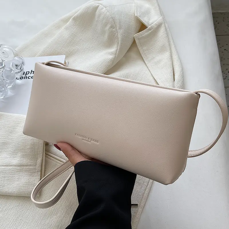 Women Crossbody Bag Beige Leather 2026 New Autumn