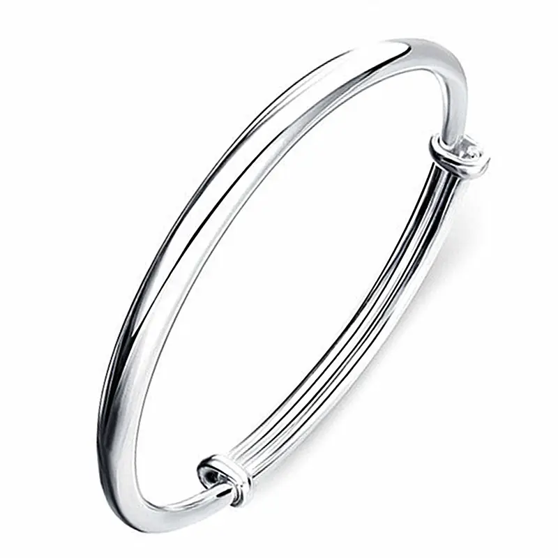 Round Bare Belly Silver Bracelet Women's Wholesale - Image 7
