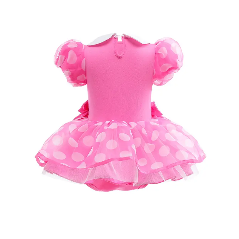 Pink Polka Dot Baby Jumpsuit for Girls - Image 4