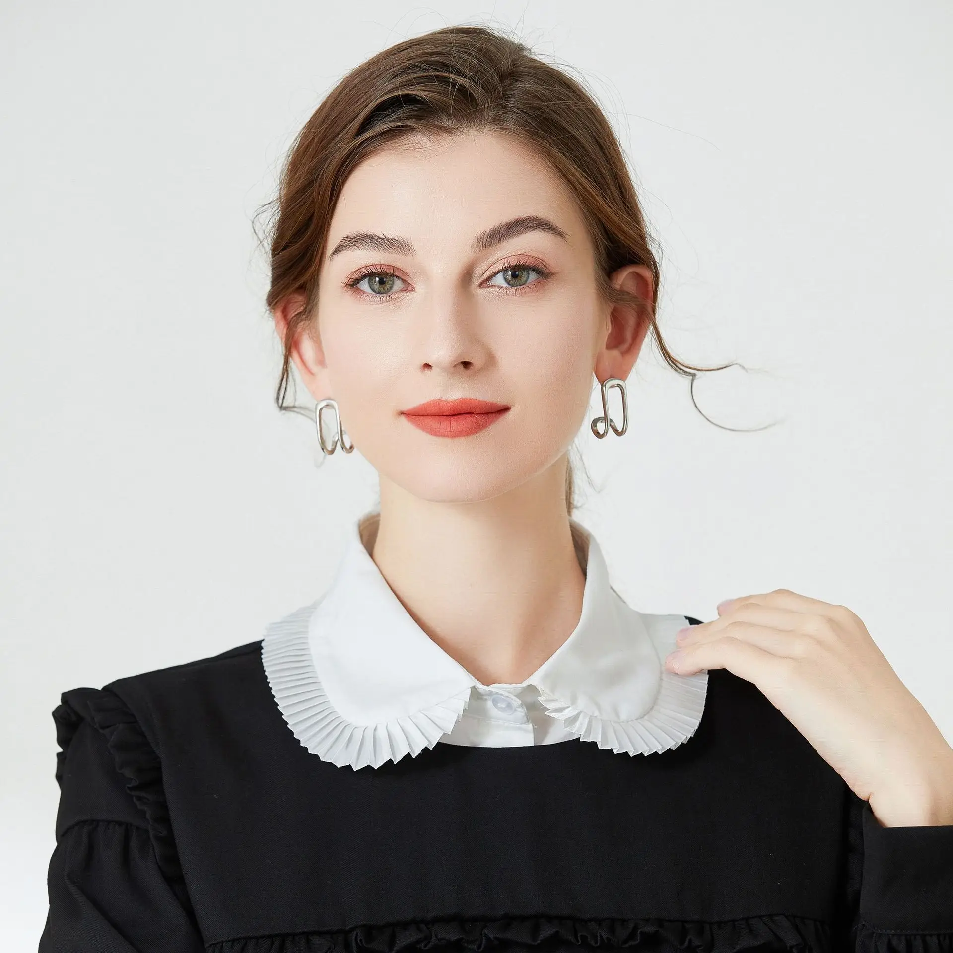 Age-Reducing Doll Collar Fake Collar White Cotton - Image 2