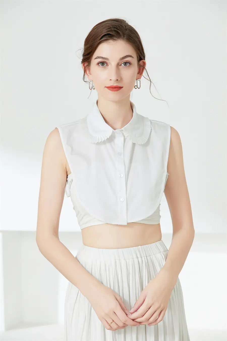 Age-Reducing Doll Collar Fake Collar White Cotton — feature 4