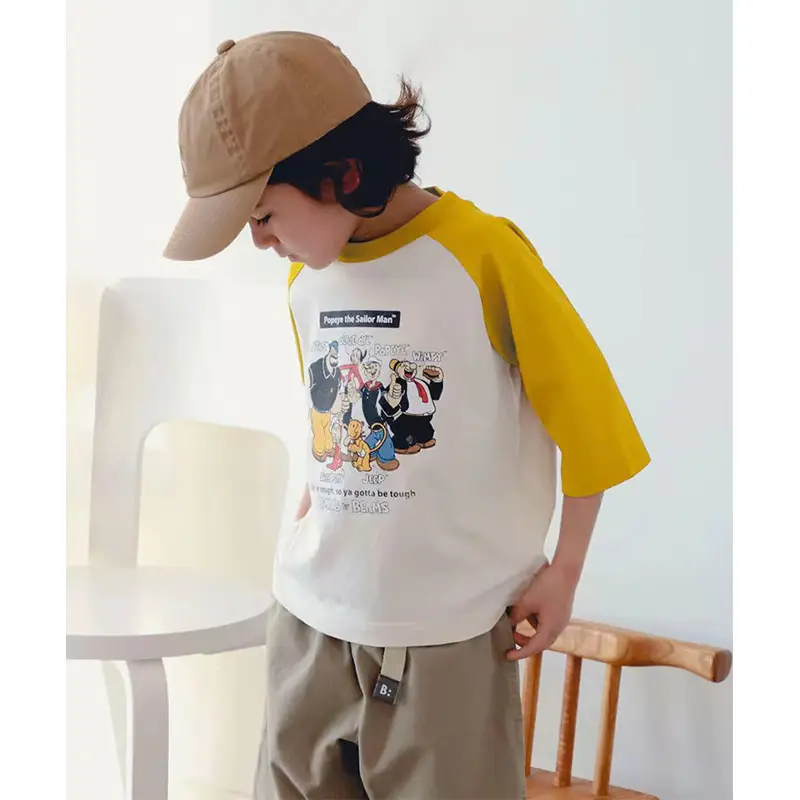 Children Cotton Popke & Mily T-Shirt Red White Spring Autumn — feature 4