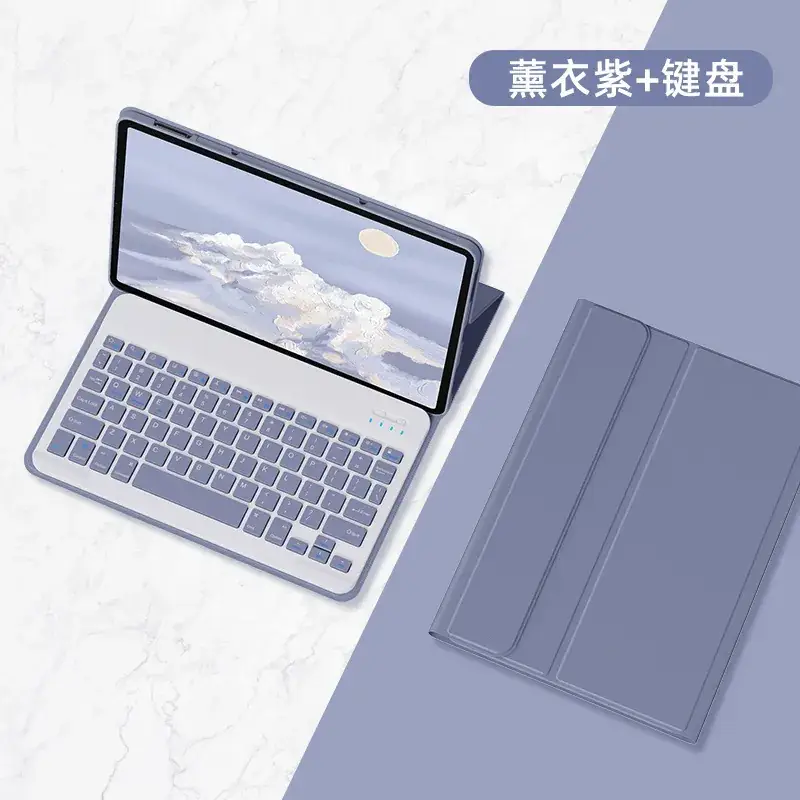 Candy Blue Tpu Shell Keyboard Case for Samsung Tab - Image 5
