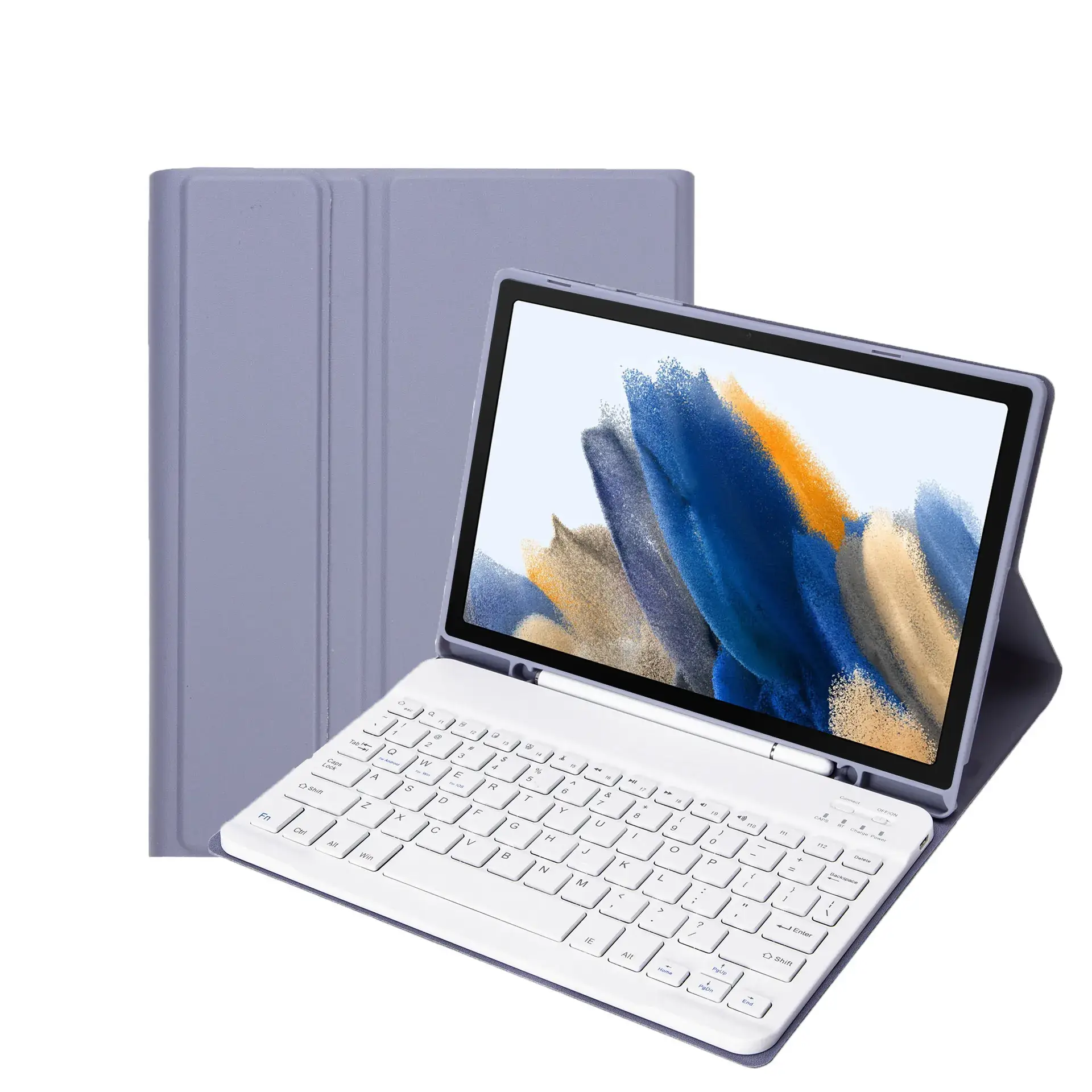Candy Blue Tpu Shell Keyboard Case for Samsung Tab - Image 6