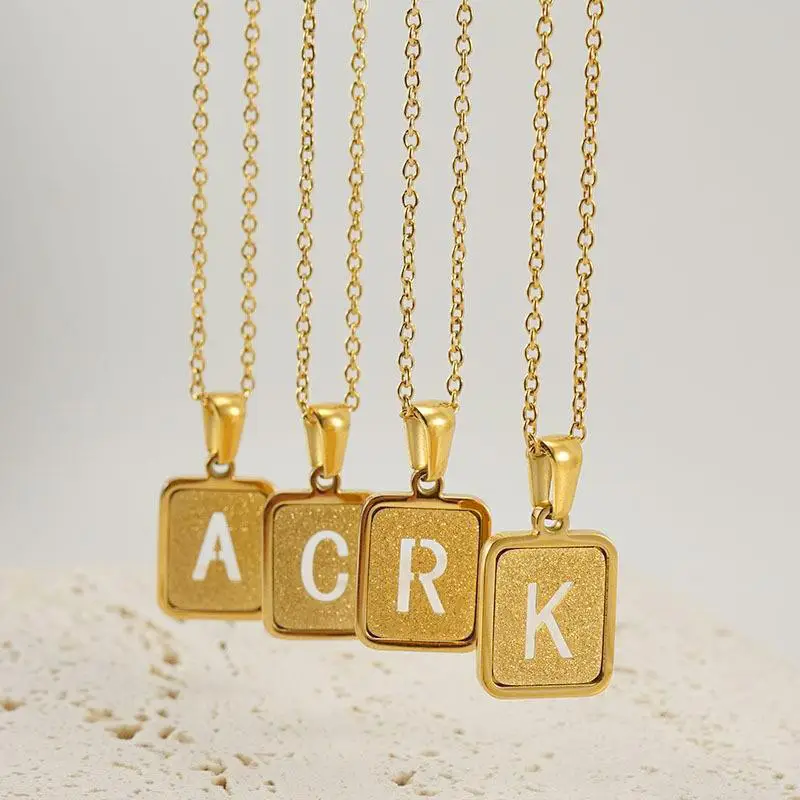 18K Stainless Steel V Pendant Necklace for Women - Image 28