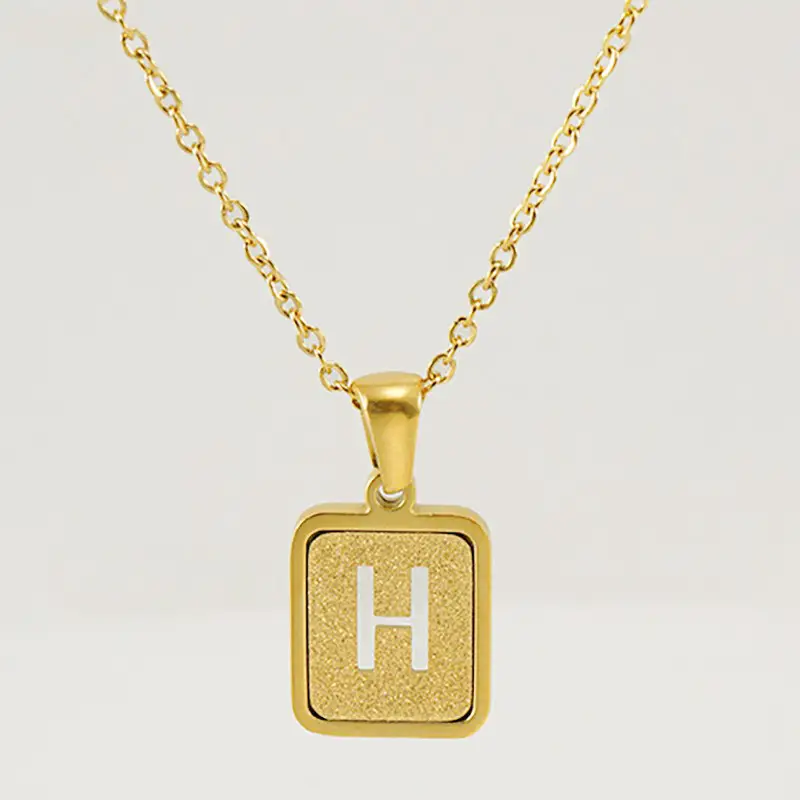 18K Stainless Steel V Pendant Necklace for Women - Image 31