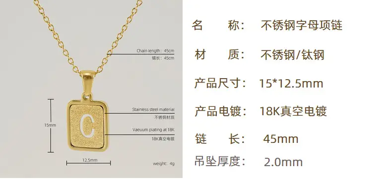 18K Stainless Steel V Pendant Necklace for Women — feature 12