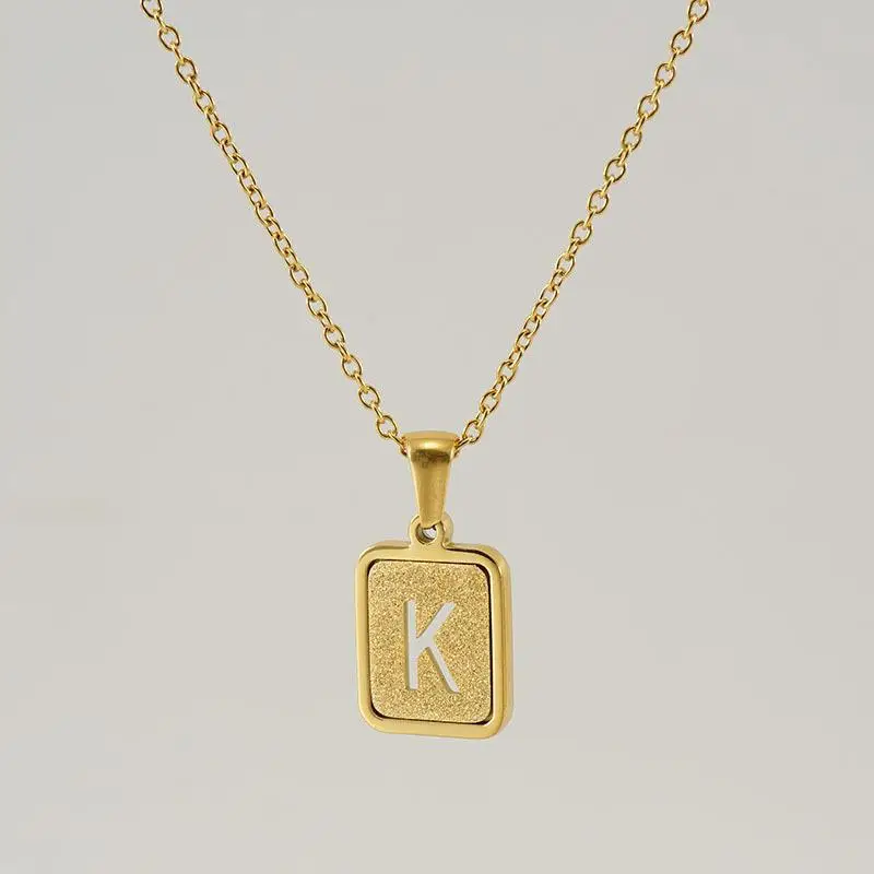 18K Stainless Steel V Pendant Necklace for Women - Image 11