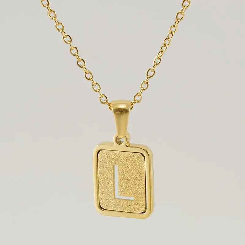 18K Stainless Steel V Pendant Necklace for Women - Image 12