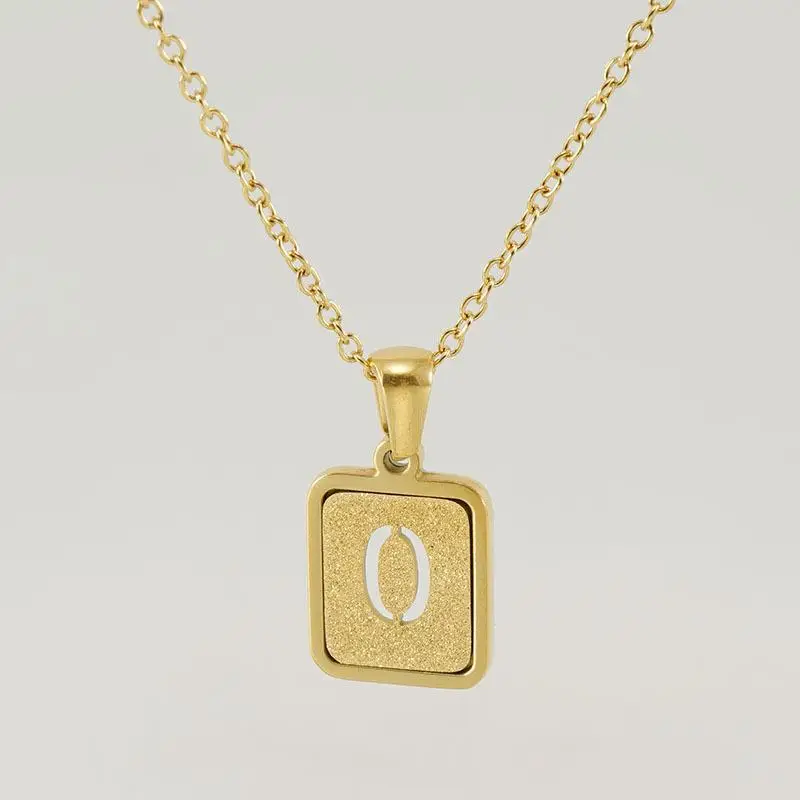 18K Stainless Steel V Pendant Necklace for Women - Image 15
