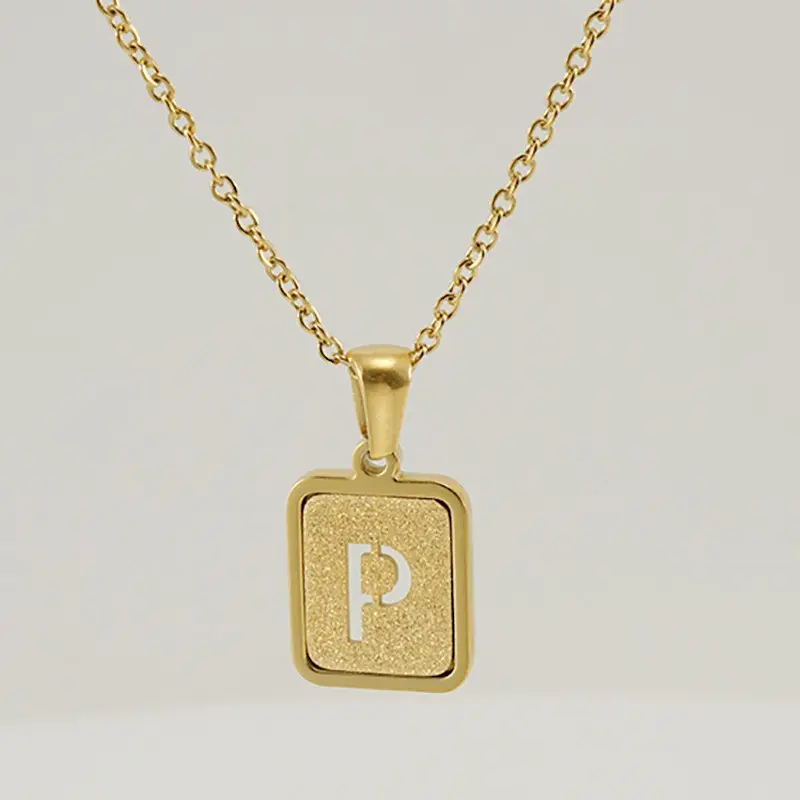 18K Stainless Steel V Pendant Necklace for Women - Image 16
