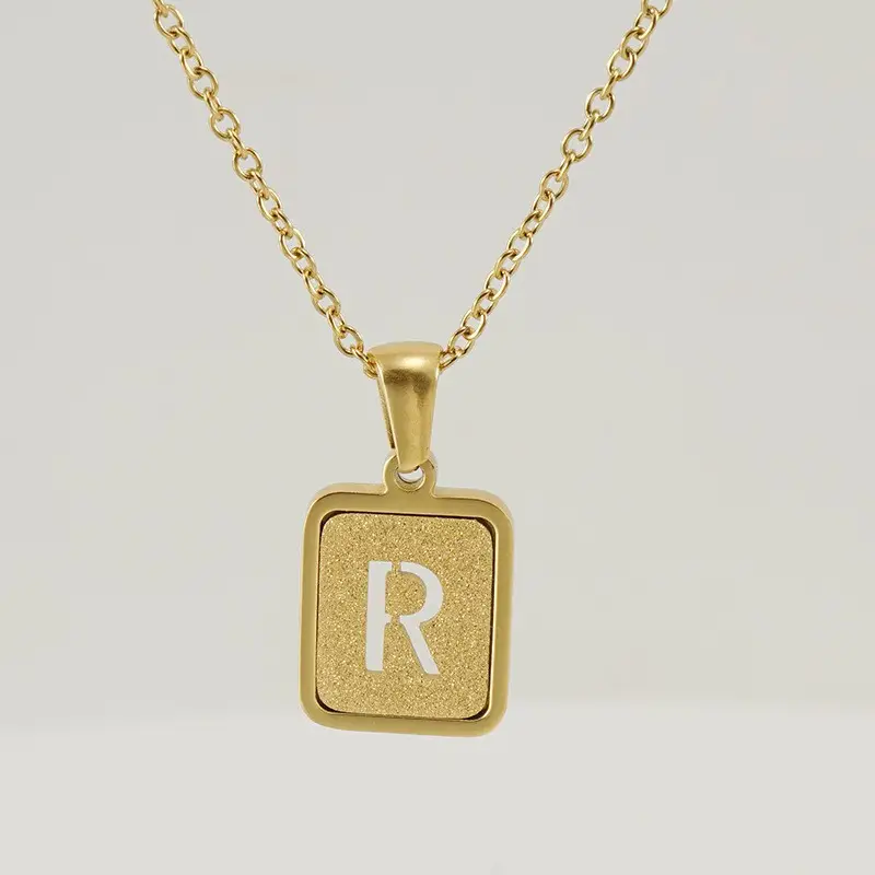 18K Stainless Steel V Pendant Necklace for Women - Image 18