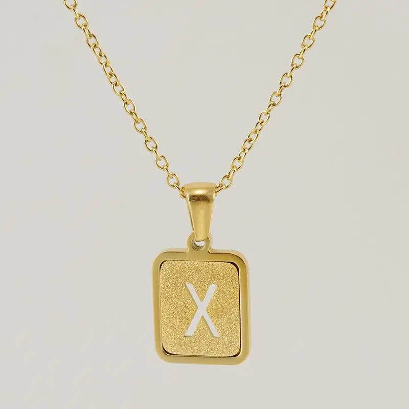 18K Stainless Steel V Pendant Necklace for Women - Image 24