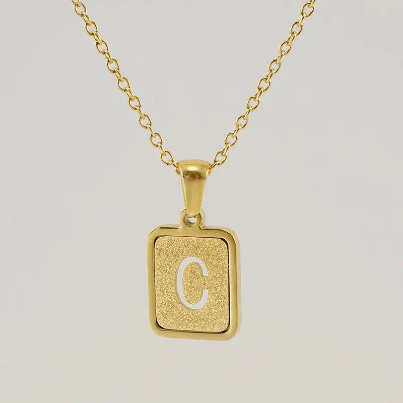 18K Stainless Steel V Pendant Necklace for Women - Image 3