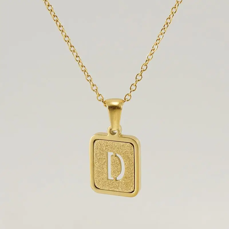 18K Stainless Steel V Pendant Necklace for Women - Image 4