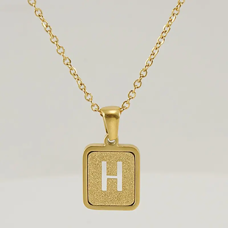 18K Stainless Steel V Pendant Necklace for Women - Image 8