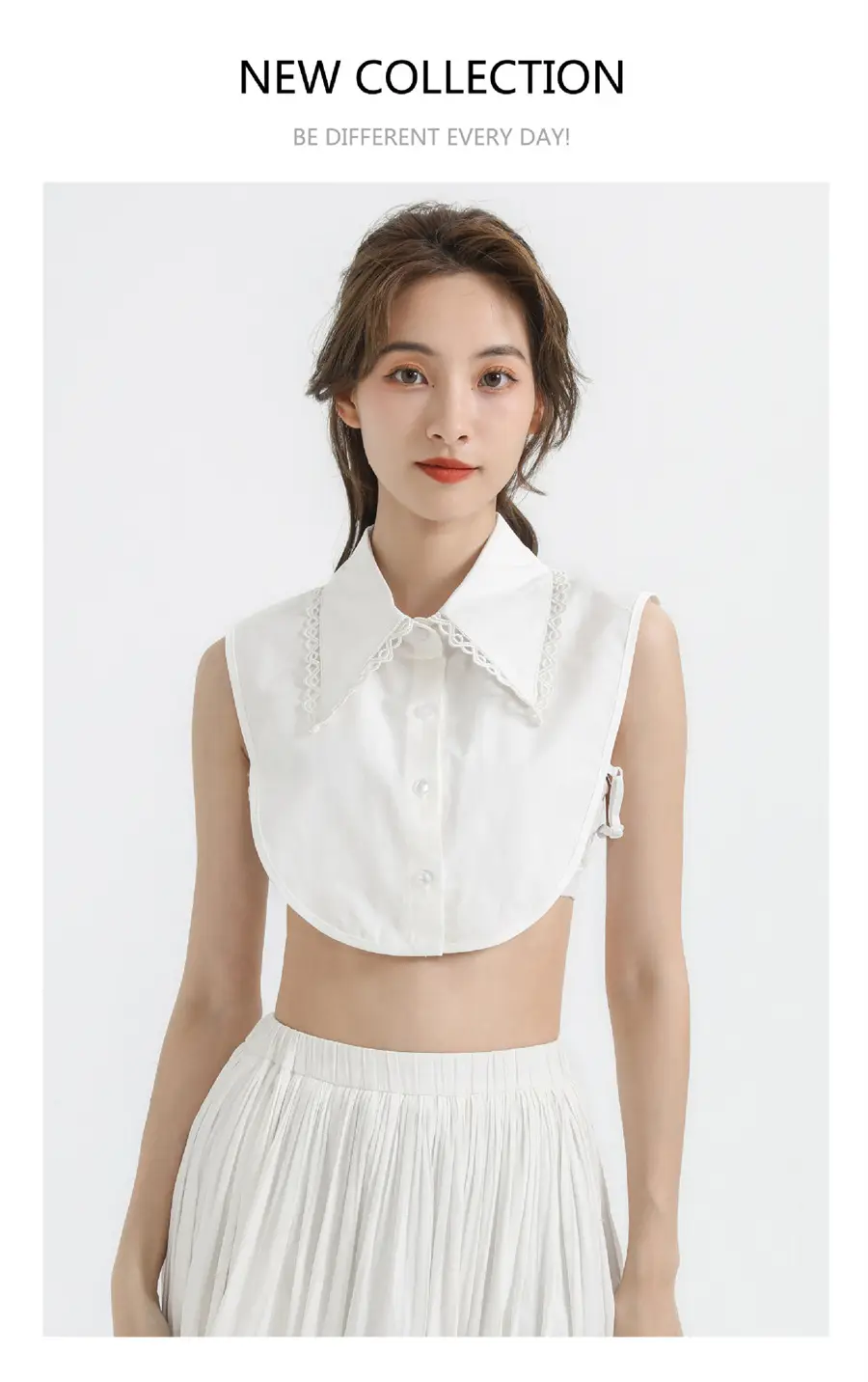 Lace Collar Fake Shirt for Women Autumn Winter — feature 23