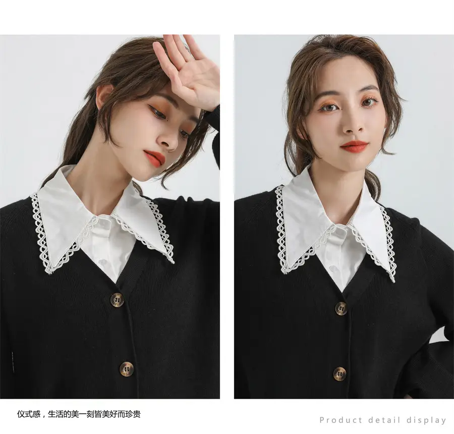 Lace Collar Fake Shirt for Women Autumn Winter — feature 27