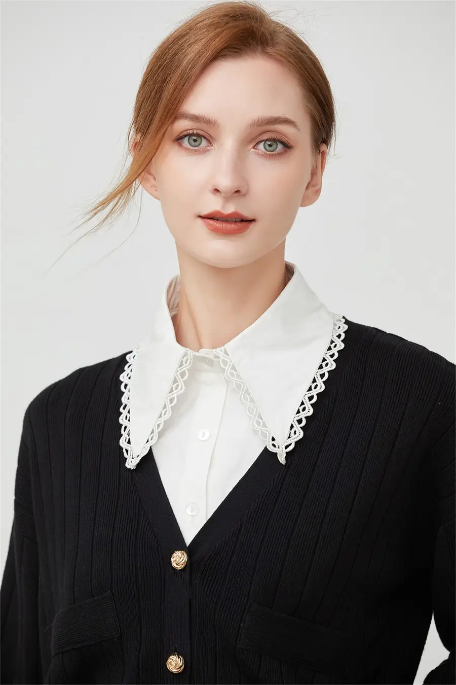 Lace Collar Fake Shirt for Women Autumn Winter — feature 7